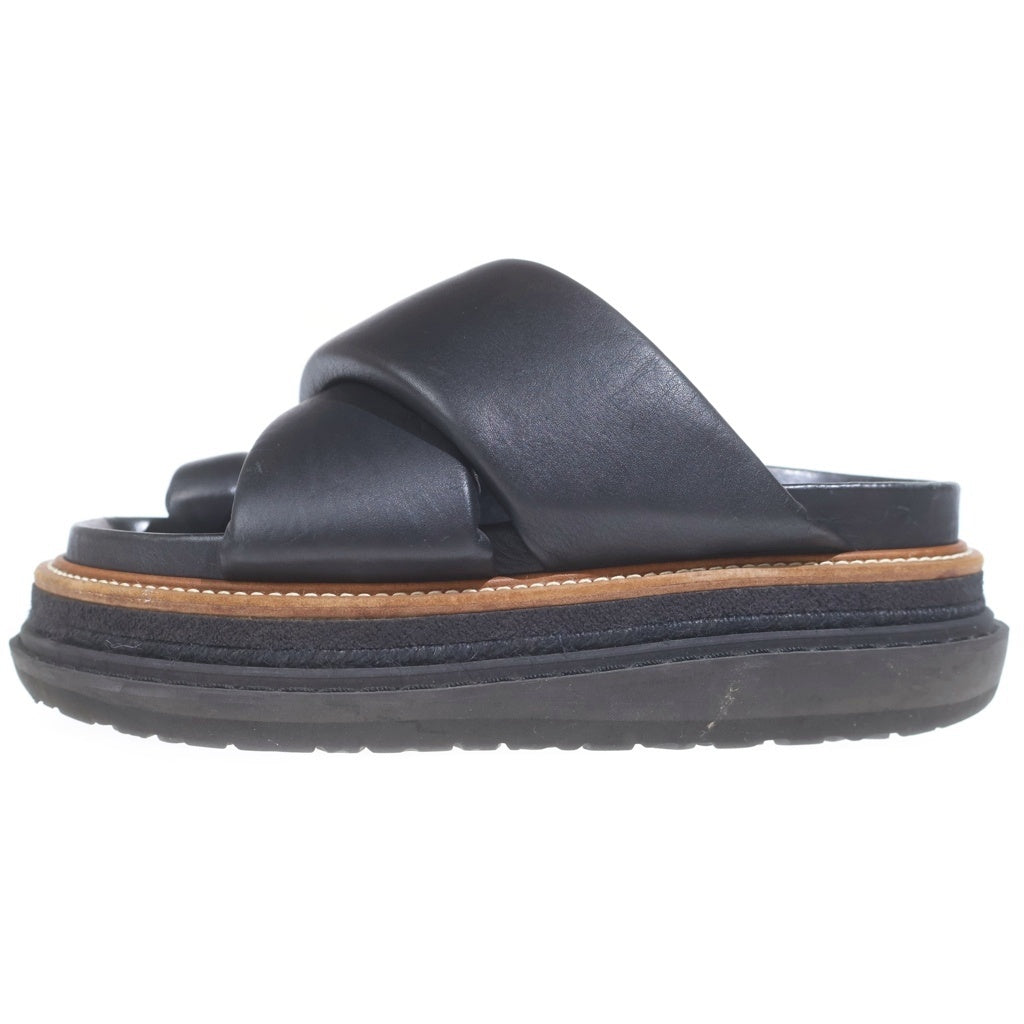 Sacai(サカイ) MULTIPLE SOLE SANDLES マルチソール クロスストラップ 厚底サンダル ブラック