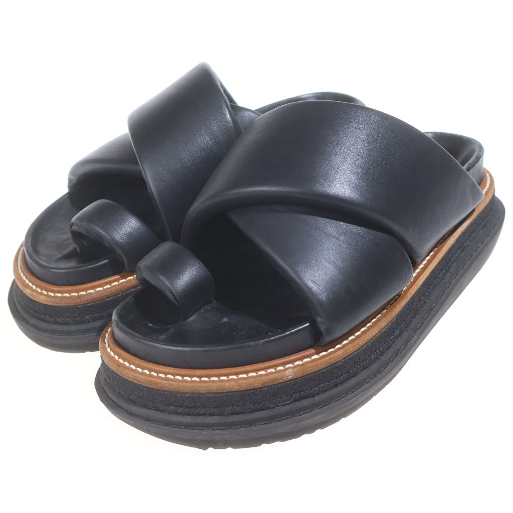 Sacai(サカイ) MULTIPLE SOLE SANDLES マルチソール クロスストラップ 厚底サンダル ブラック