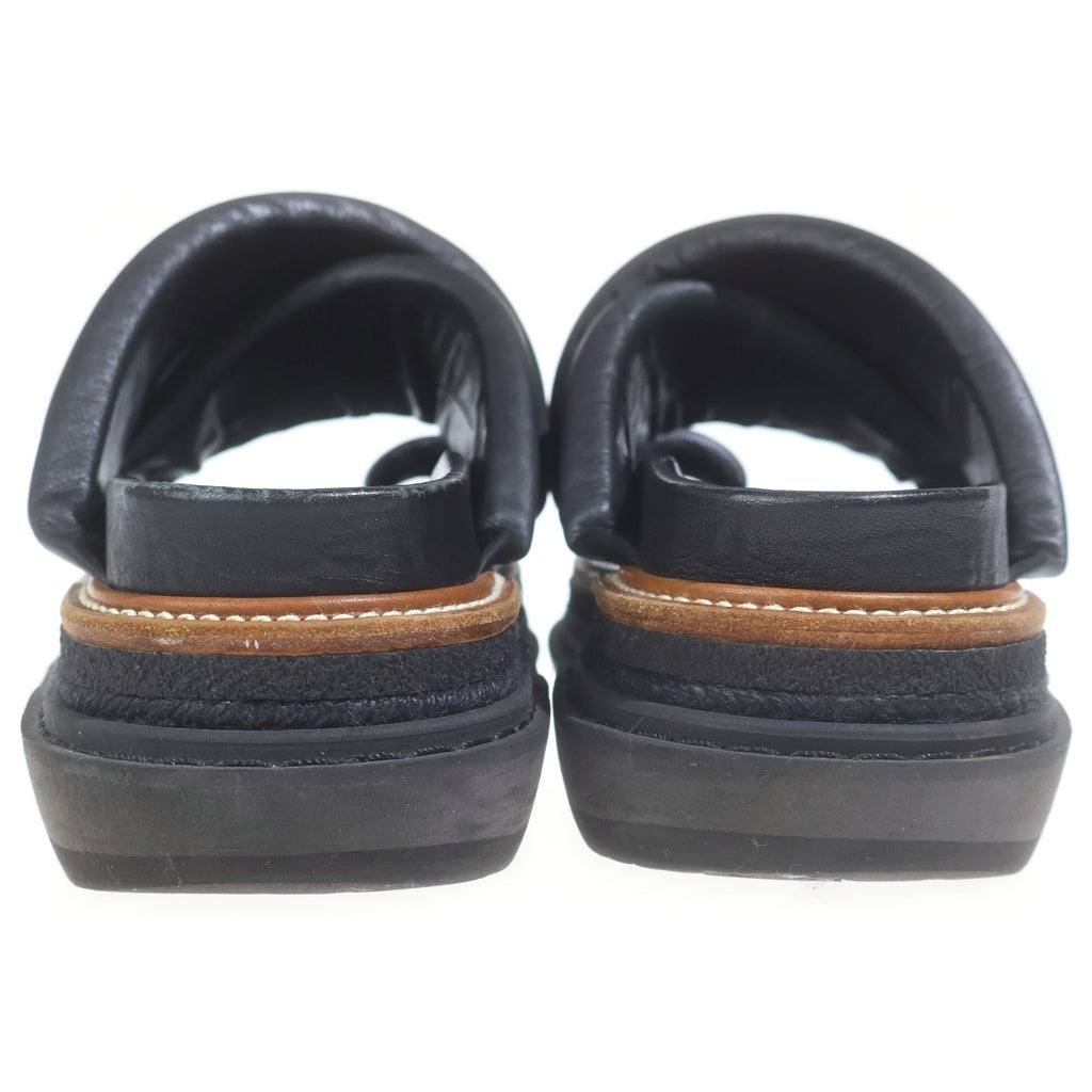 Sacai(サカイ) MULTIPLE SOLE SANDLES マルチソール クロスストラップ 厚底サンダル ブラック
