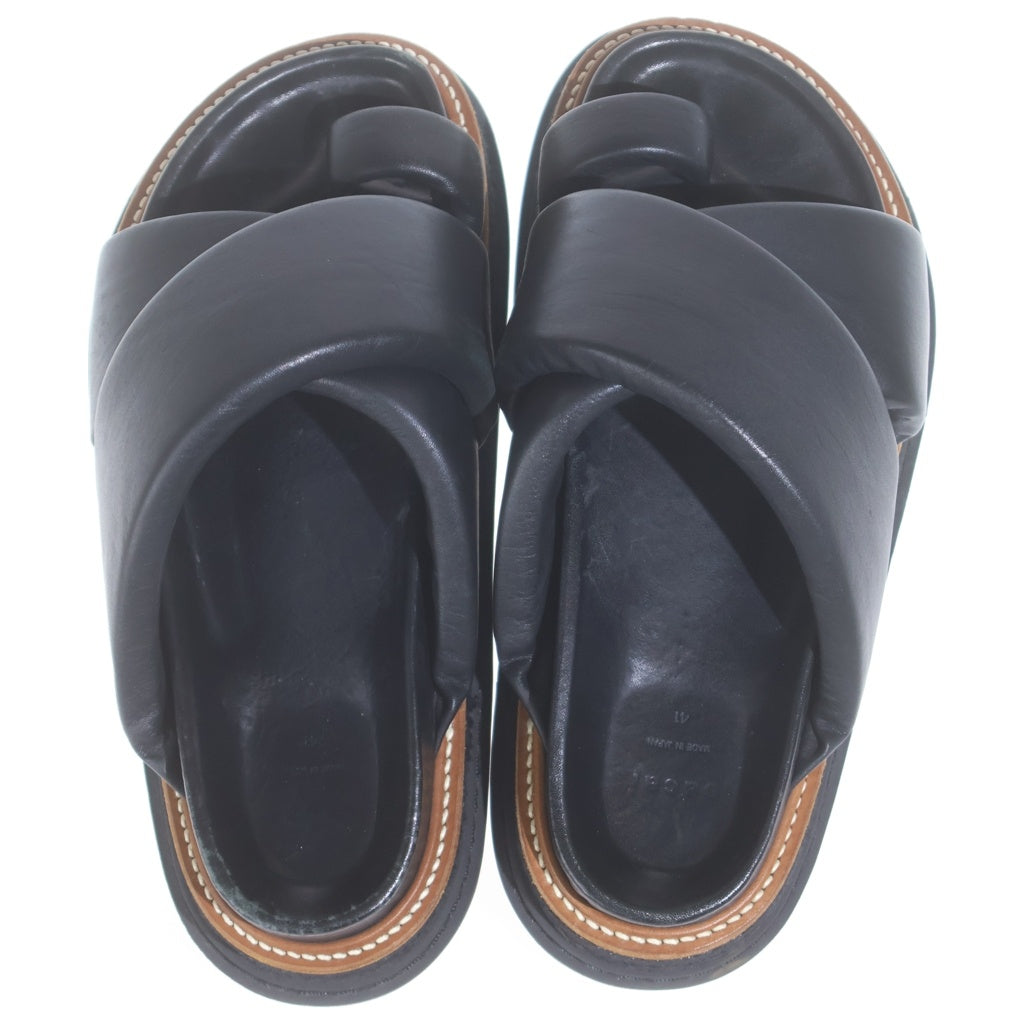 Sacai(サカイ) MULTIPLE SOLE SANDLES マルチソール クロスストラップ 厚底サンダル ブラック