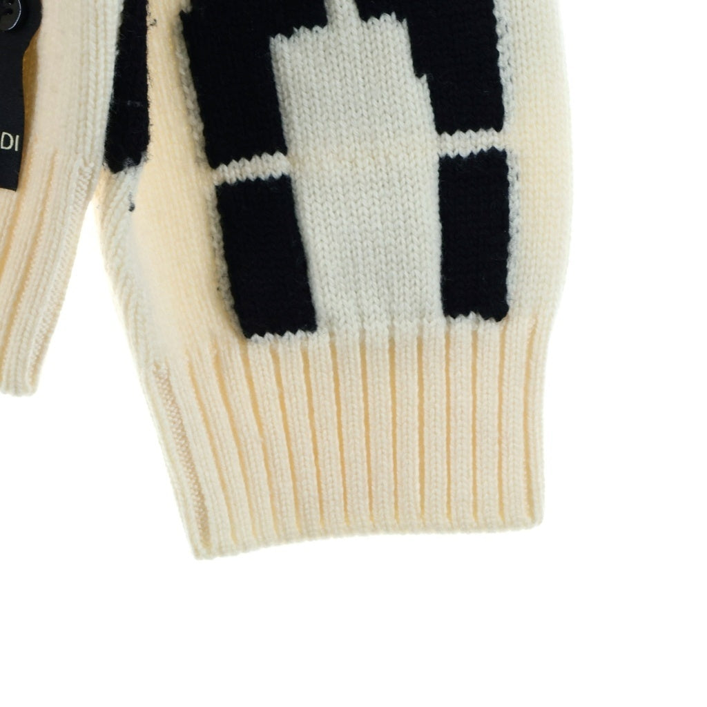 FENDI(フェンディ) 20AW ビッグロゴ クルーネックプルオーバー ニットセーター ホワイト FZY111 ADU6