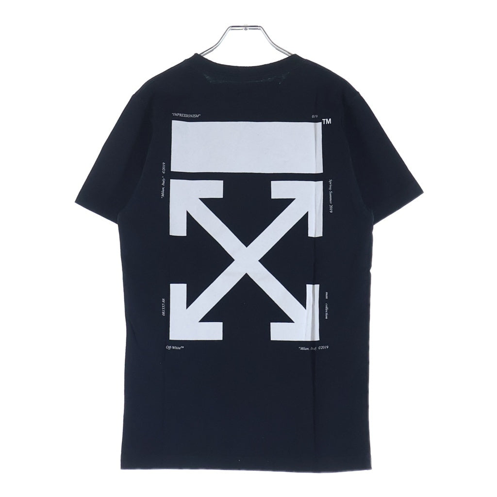 OFF-WHITE(オフホワイト) 19SS KISS S/S SLIM TEE キスホラー アロー バックロゴプリント クルーネック半袖Tシャツ カットソー ブラック OMAA027R19185003