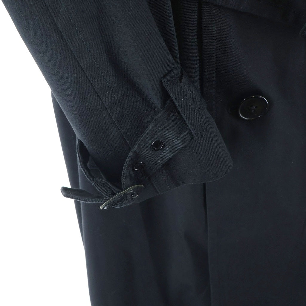 SAINT LAURENT PARIS(サンローランパリ) 13AW 裏地チェック コットンギャバジン トレンチコート ブラック 323875 Y821B