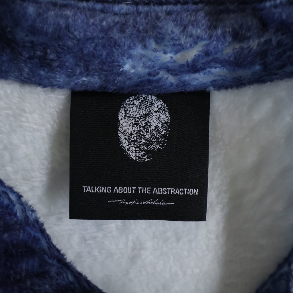 TALKING ABOUT THE ABSTRACTION(トーキング アバウト ザ アブストラクション) 25AW DENIM PRINT FUR JKT デニムプリント ファー ジップアップジャケット インディゴ 2526AW-J-001