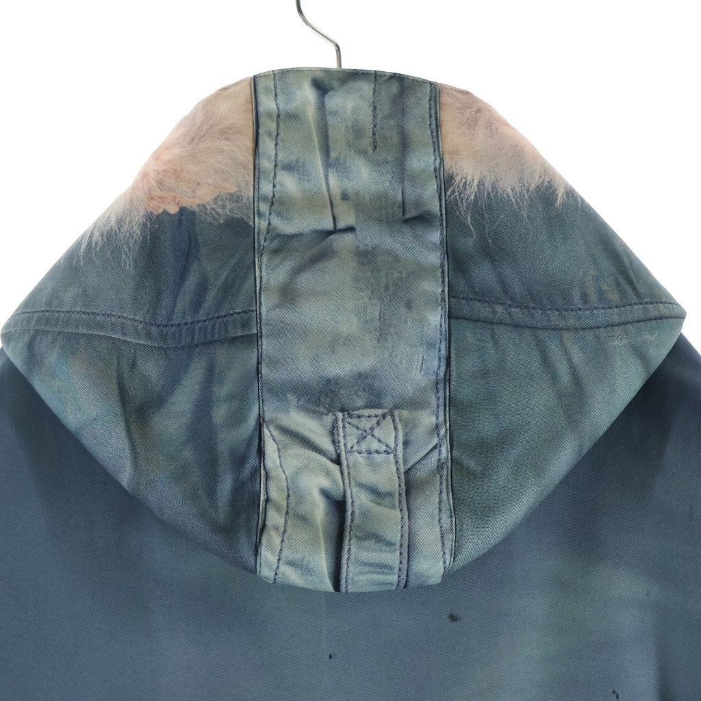 TALKING ABOUT THE ABSTRACTION トーキング アバウト ザ アブストラクション 25AW N3B PRINT PADDET JKT プリント パデッド フーデッドジップアップジャケット インディゴ 2526AW-J-006 TALKING ABOUT THE ABSTRACTION(トーキング アバウト ザ