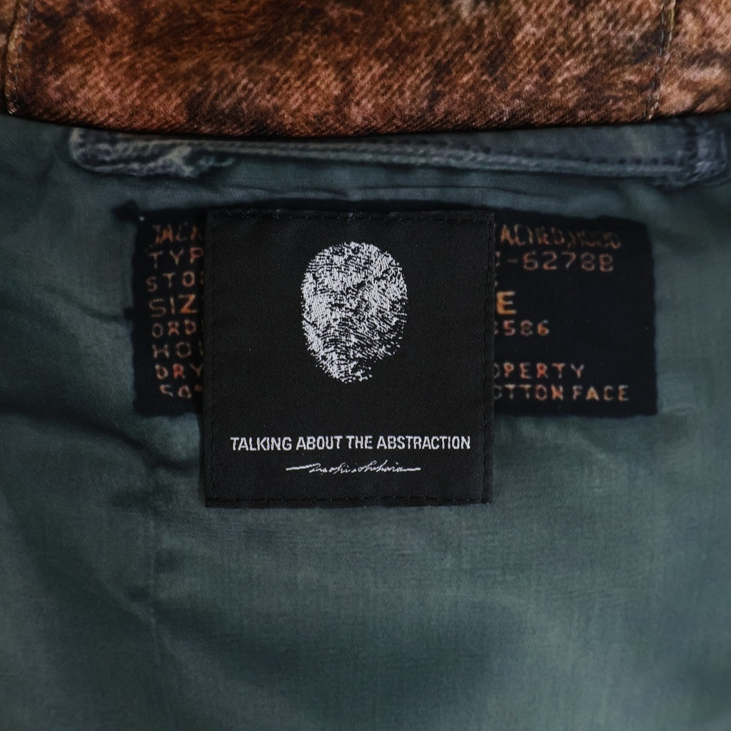 TALKING ABOUT THE ABSTRACTION(トーキング アバウト ザ アブストラクション) 25AW N3B PRINT PADDET JKT プリント パデッド フーデッドジップアップジャケット インディゴ 2526AW-J-006