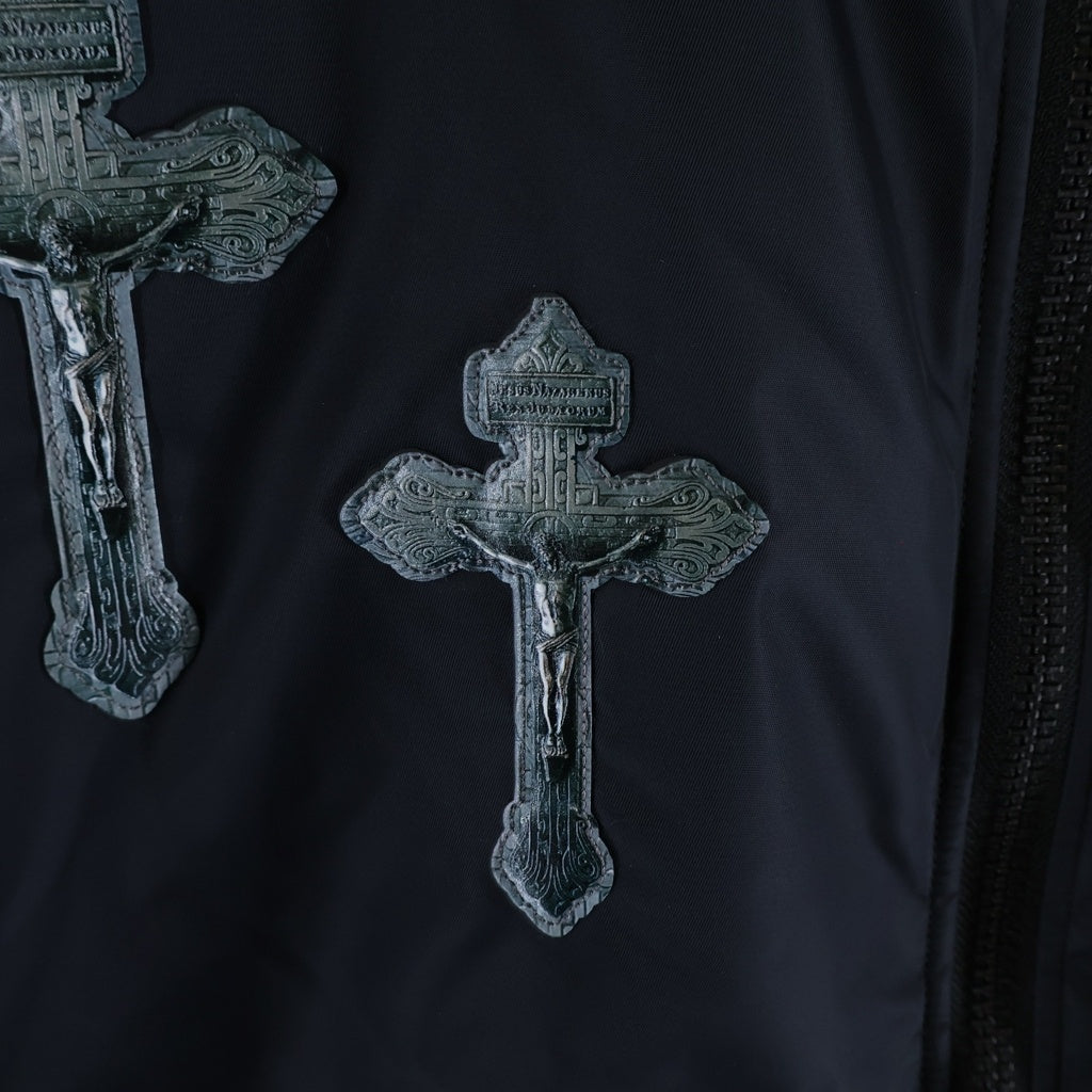 TALKING ABOUT THE ABSTRACTION(トーキング アバウト ザ アブストラクション) 25AW 3D CROSS PW MA-1 3Dクロス パファー ボンバージャケット ブラック 2526AW-J-005