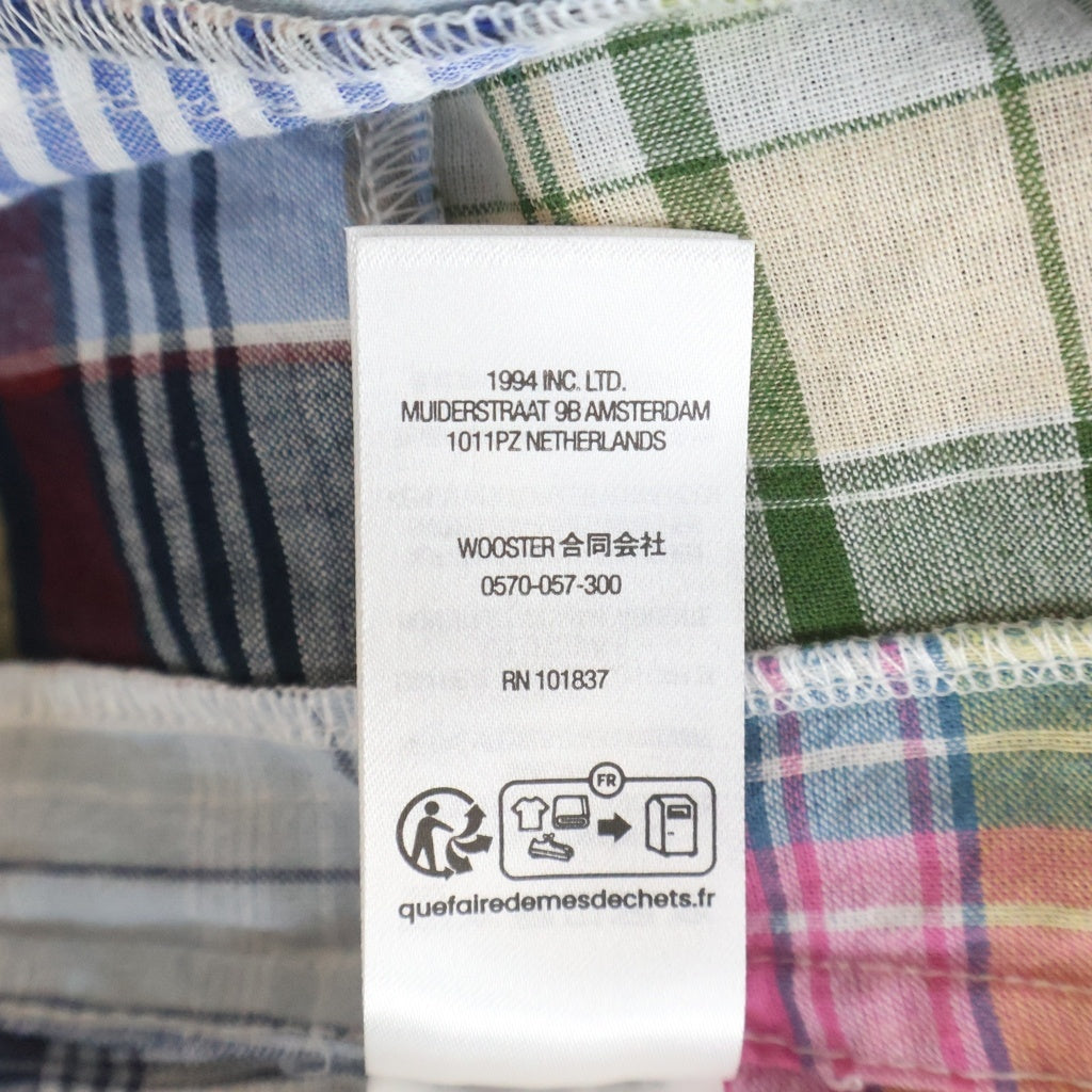 SUPREME(シュプリーム) 25SS ×GOODENOUGH Patchwork S/S Shirt グッドイナフ パッチワーク ショートスリーブ チェックシャツ マルチカラー