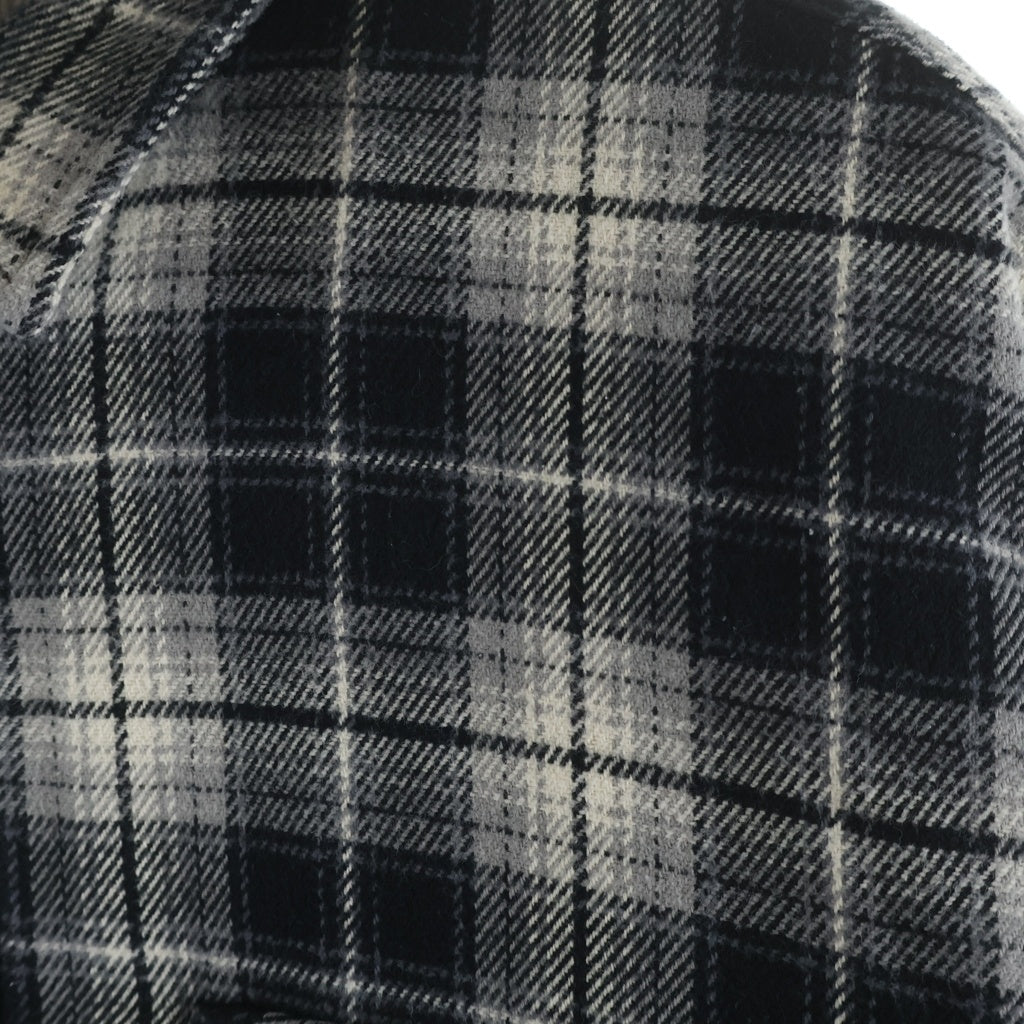 SUPREME(シュプリーム) 25AW Thermal Lined Zip Up Flannel Shirt サーマル フランネル ジップアップ フランネル チェックシャツジャケット ブラック/ホワイト