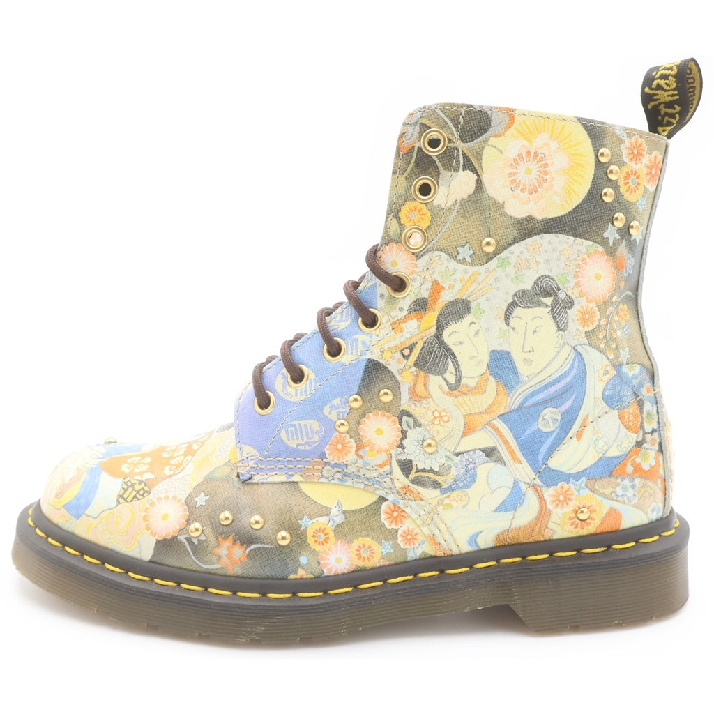 Dr.Martens(ドクターマーチン) 1460 PASCAL EASTERN ART パスカル イースタン アート 浮世絵 スタッズデザイン レザー レースアップ ブーツ マルチ