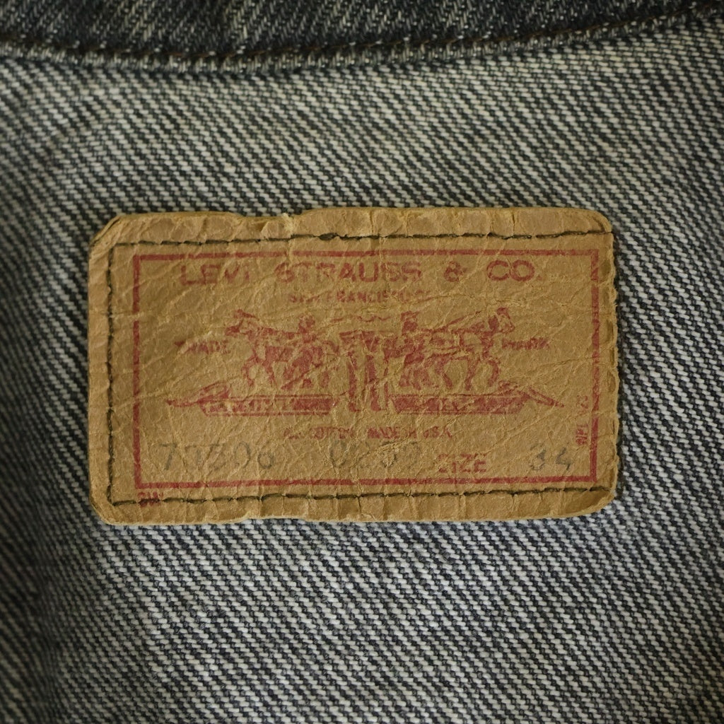 Levi's(リーバイス) 80S VINTAGE 70506-0259 DENIM JACKET ボタン裏527 先染めブラック ヴィンテージ デニムトラッカージャケット