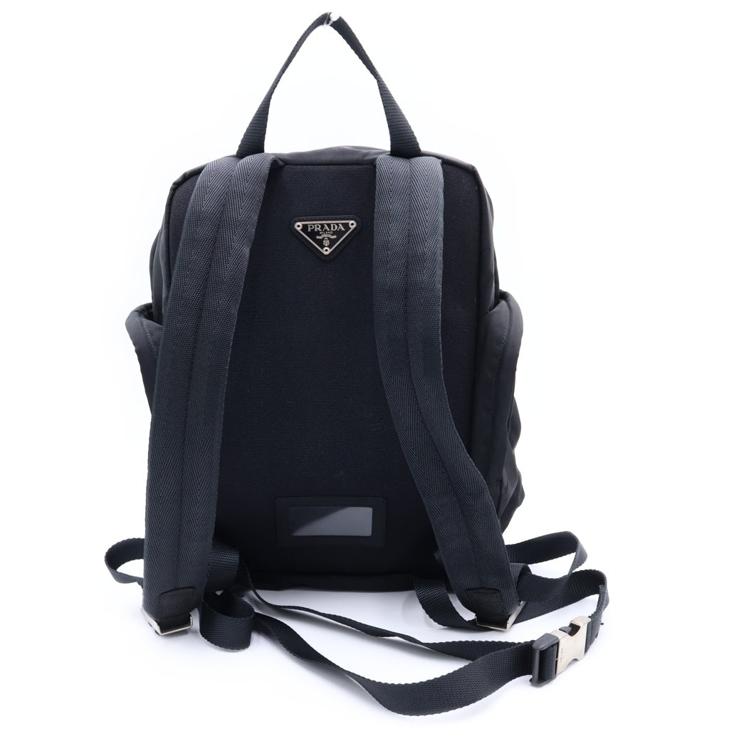 PRADA(プラダ) トライアングルロゴ ナイロン バックパック リュックサック ブラック V139 レディース