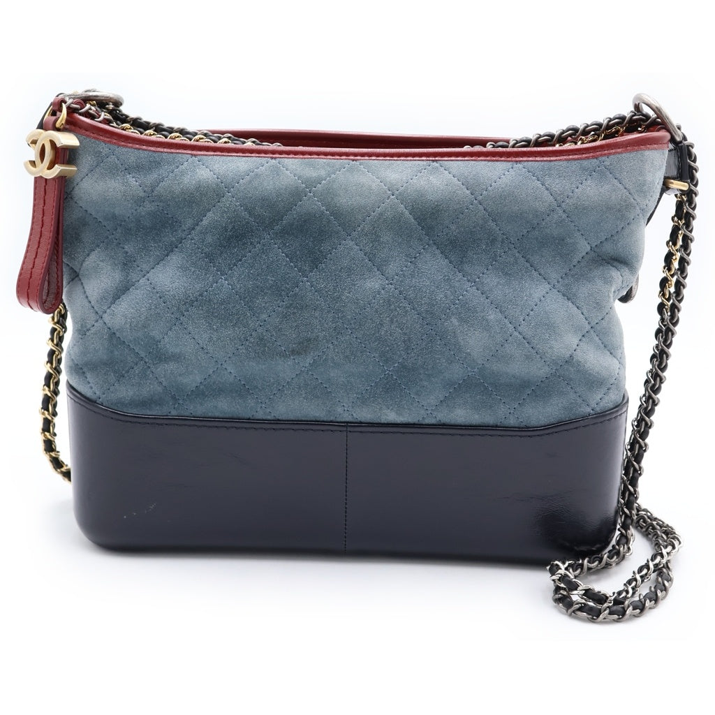 CHANEL(シャネル) ガブリエル ドゥ ホーボー ラージ チェーンショルダーバッグ ブルー/ブラック シルバー/ゴールド金具 A93824 A93824 レディース