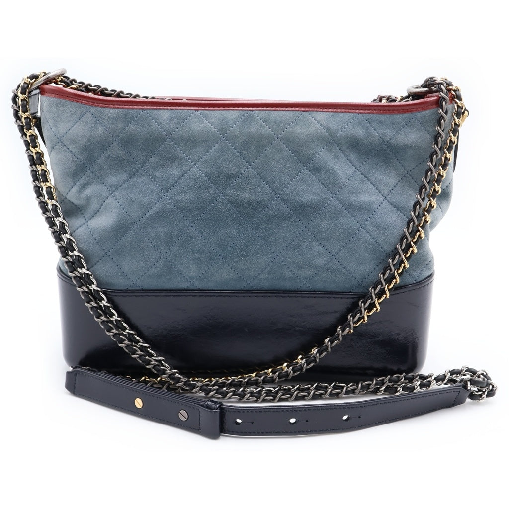 CHANEL(シャネル) ガブリエル ドゥ ホーボー ラージ チェーンショルダーバッグ ブルー/ブラック シルバー/ゴールド金具 A93824 A93824 レディース