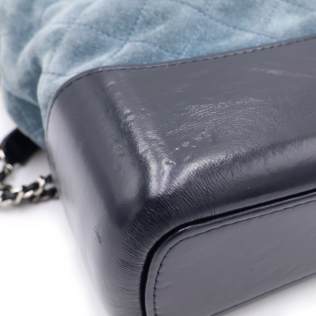 CHANEL(シャネル) ガブリエル ドゥ ホーボー ラージ チェーンショルダーバッグ ブルー/ブラック シルバー/ゴールド金具 A93824 A93824 レディース