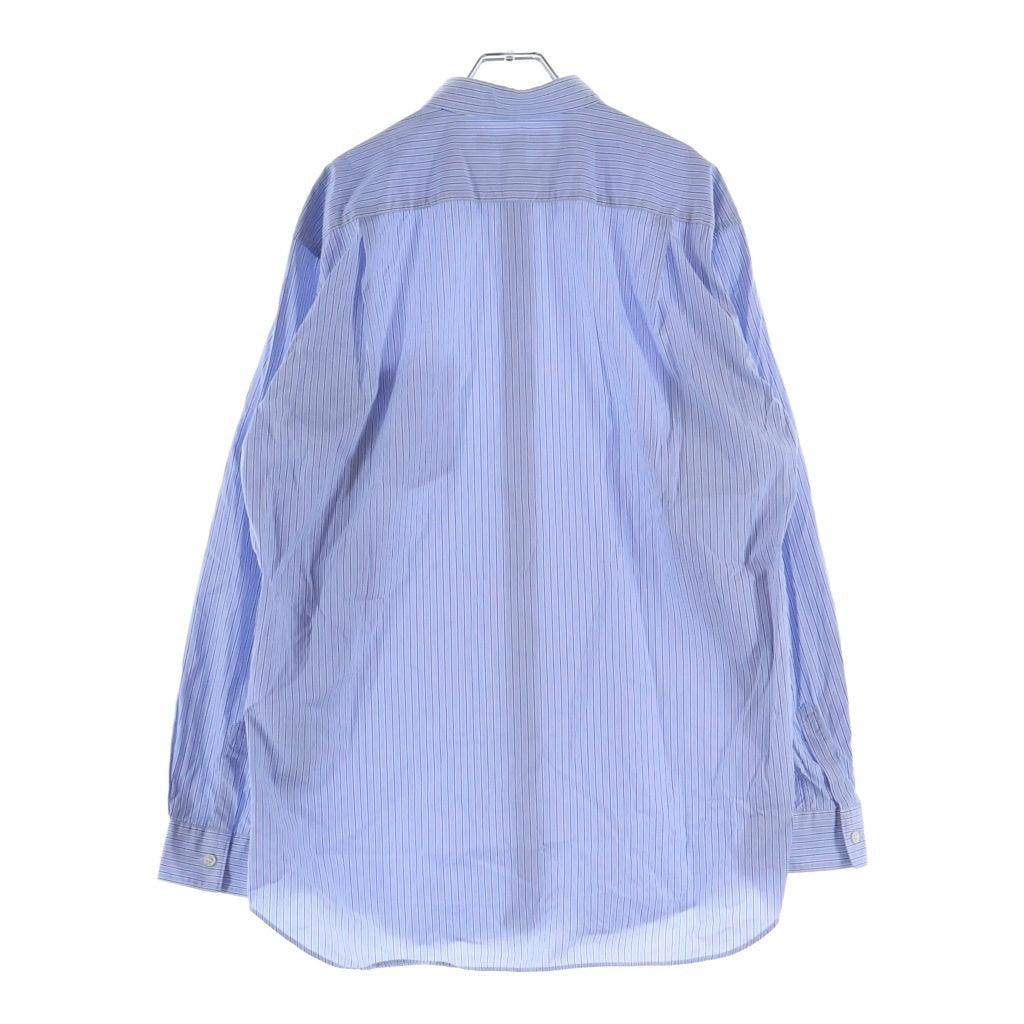 COMME des GARCONS SHIRT(コムデギャルソンシャツ) 19AW FOREVER フランス製 ストライプ切替デザイン コットン長袖シャツ ブルー CDGS2OFX