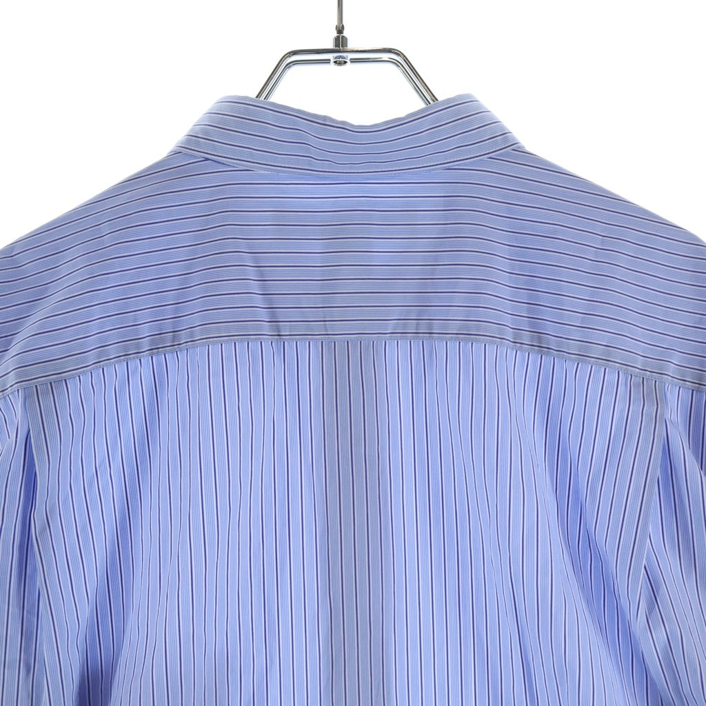 COMME des GARCONS SHIRT(コムデギャルソンシャツ) 19AW FOREVER フランス製 ストライプ切替デザイン コットン長袖シャツ ブルー CDGS2OFX