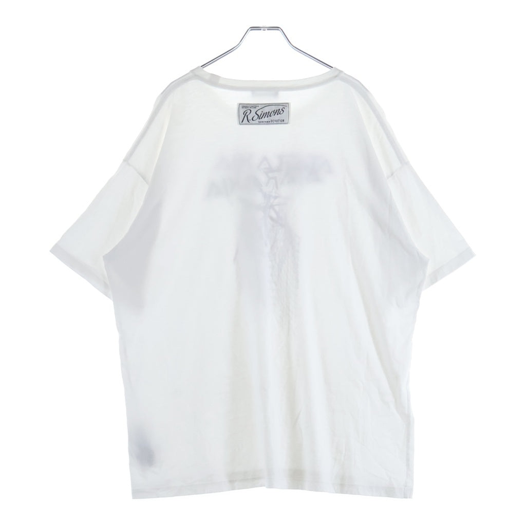 RAF SIMONS(ラフシモンズ) 21AW ATARAXIA BIG FIT TEE アタラクシア フロントプリント オーバーサイズ クルーネック コットン 半袖Tシャツ カットソー ホワイト 212 M120 19001-0010