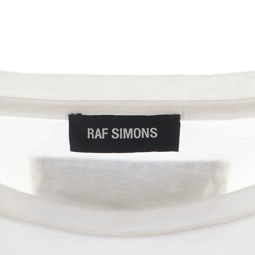 RAF SIMONS(ラフシモンズ) 21AW ATARAXIA BIG FIT TEE アタラクシア フロントプリント オーバーサイズ クルーネック コットン 半袖Tシャツ カットソー ホワイト 212 M120 19001-0010
