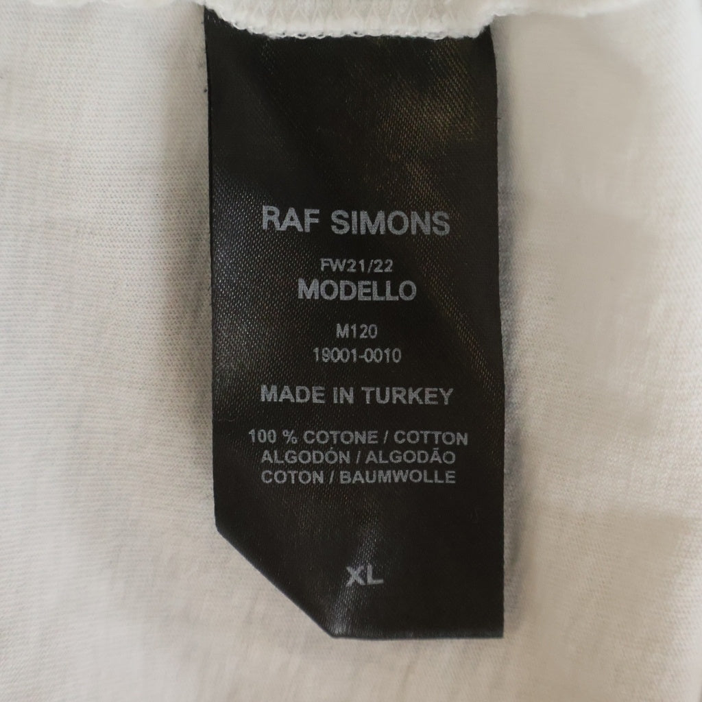 RAF SIMONS(ラフシモンズ) 21AW ATARAXIA BIG FIT TEE アタラクシア フロントプリント オーバーサイズ クルーネック コットン 半袖Tシャツ カットソー ホワイト 212 M120 19001-0010