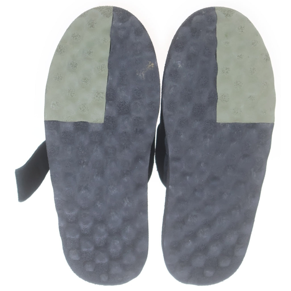 OFF-WHITE(オフホワイト) COMFORT LEATHER SLIPPER スポンジソール ベルテッドデザイン スウェード スリッポン サンダル ミュール ブラック