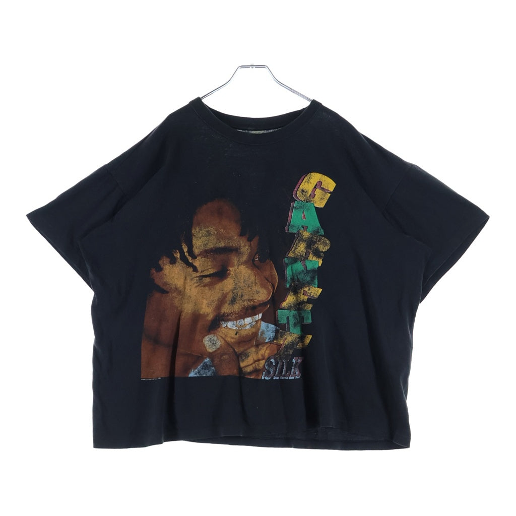 VINTAGE(ヴィンテージ) 90S VINTAGE GARNETT SILK 1995 ヴィンテージ USA製 ガーネットシルク レゲエ 両面プリント クルーネック 半袖Tシャツ カットソー ブラック
