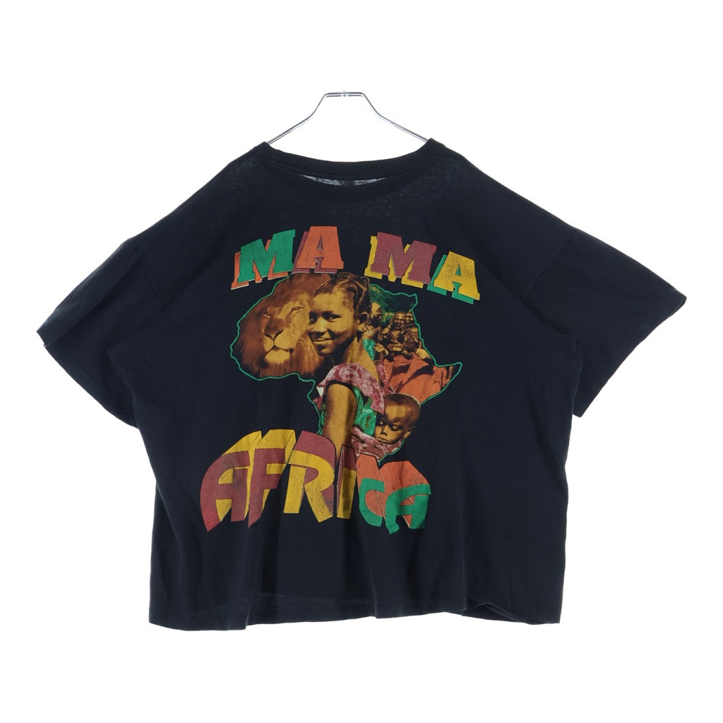 VINTAGE(ヴィンテージ) 90S VINTAGE GARNETT SILK 1995 ヴィンテージ USA製 ガーネットシルク レゲエ 両面プリント クルーネック 半袖Tシャツ カットソー ブラック