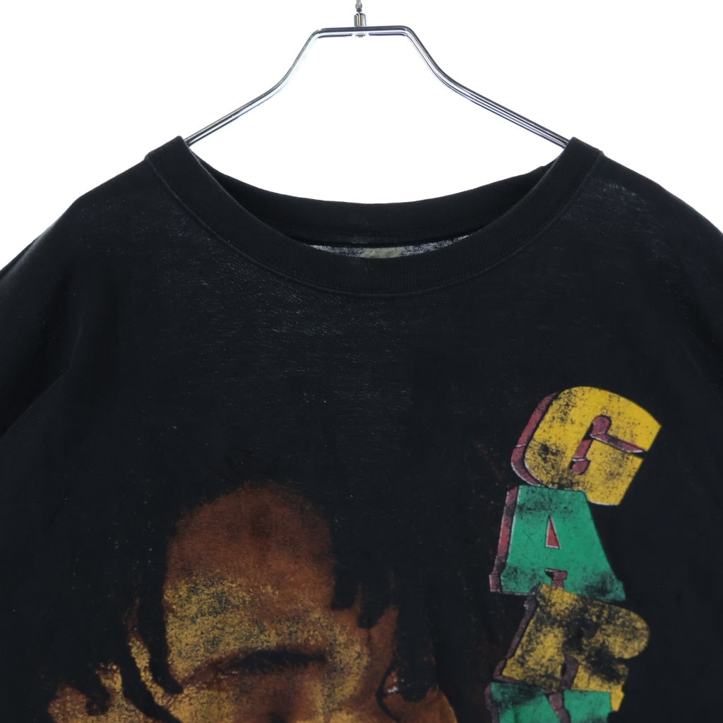 VINTAGE(ヴィンテージ) 90S VINTAGE GARNETT SILK 1995 ヴィンテージ USA製 ガーネットシルク レゲエ 両面プリント クルーネック 半袖Tシャツ カットソー ブラック