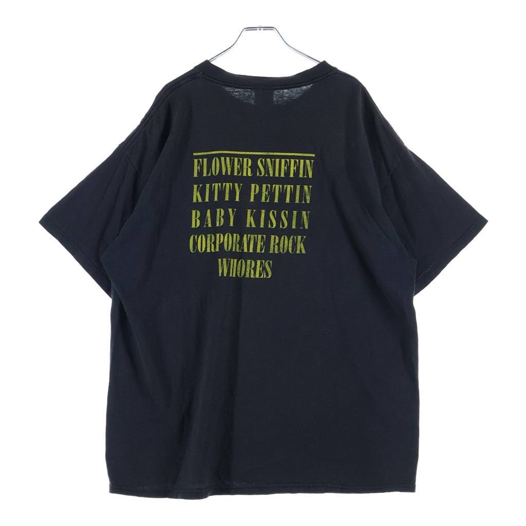 VINTAGE(ヴィンテージ) 00S VINTAGE NIRVANA Y2K SMILE DELTA ヴィンテージ ニルヴァーナ スマイル 両面プリント クルーネック 半袖Tシャツ カットソー ブラック