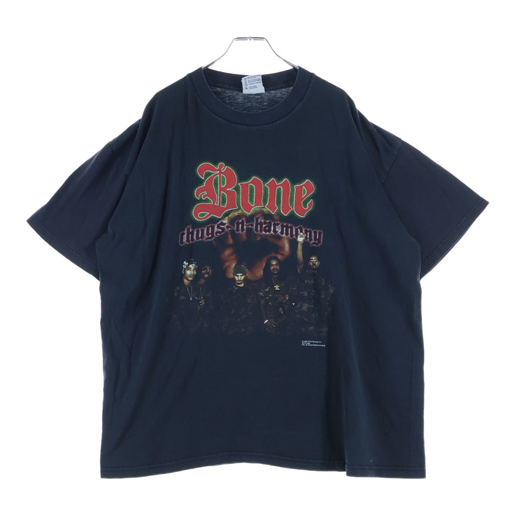 VINTAGE(ヴィンテージ) 90S VINTAGE BONE THUGS-N-HARMONY ART OF WAR AERO ヴィンテージ USA製 ボーンサグスンハーモニー 両面プリント クルーネック 半袖Tシャツ カットソー ブラック