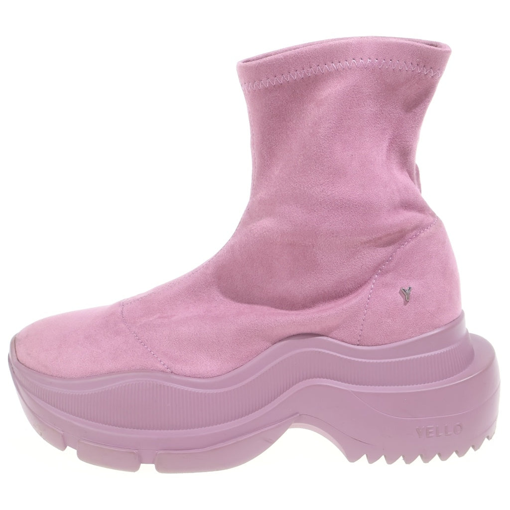 YELLO(イエロ) CIOCCOLATA SINGLE SNEAKER SHORT BOOTS チョッコラータ シングル スニーカー ショート ブーツ レディース ピンク