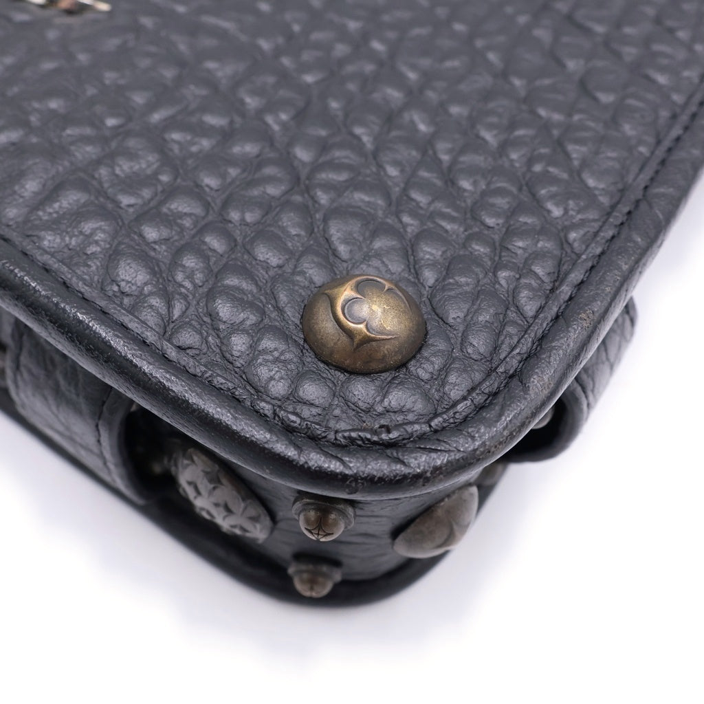 THUG CLUB(サグクラブ) DRAGON BERT BAG ドラゴン ベルテッドデザイン スタッズ シルバー金具 レザー ショルダーバッグ ブラック レディース