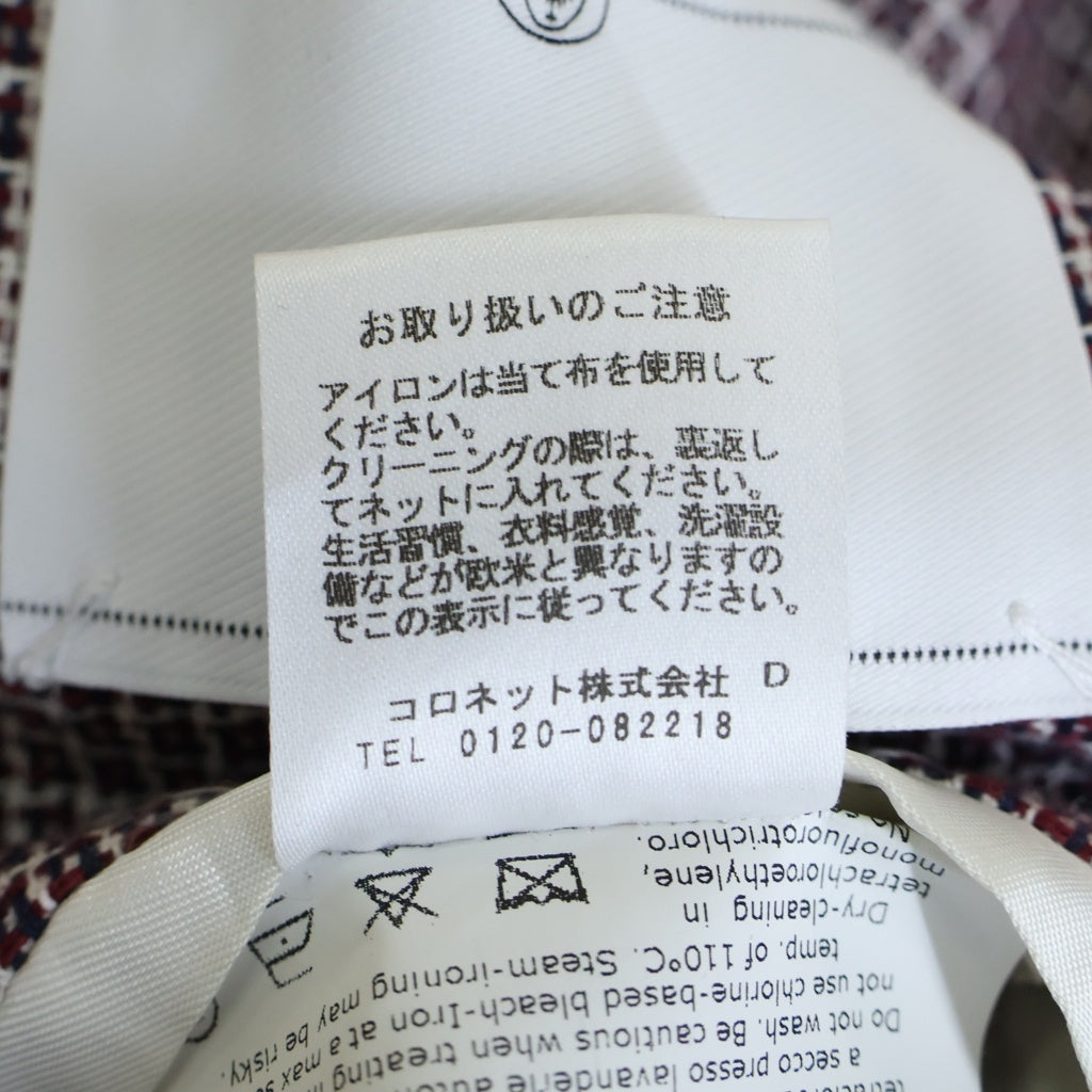 BOGLIOLI(ボリオリ) チェックジャガード テーラードジャケット レッド N2902E / 50 K JACKET
