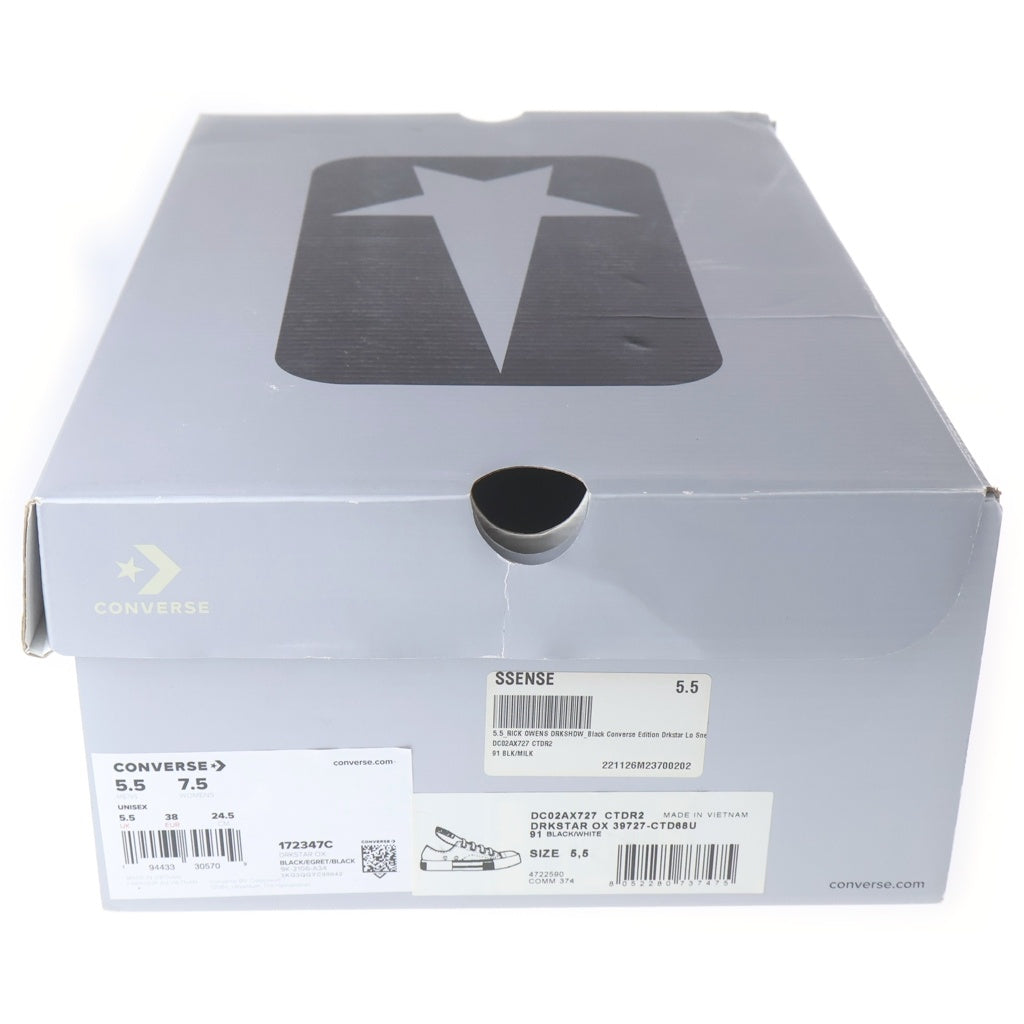 DRKSHDW(ダークシャドウ) DRKSTAR OX ダークスター ローカットスニーカー ブラック US5.5/24.5cm DC02AX727