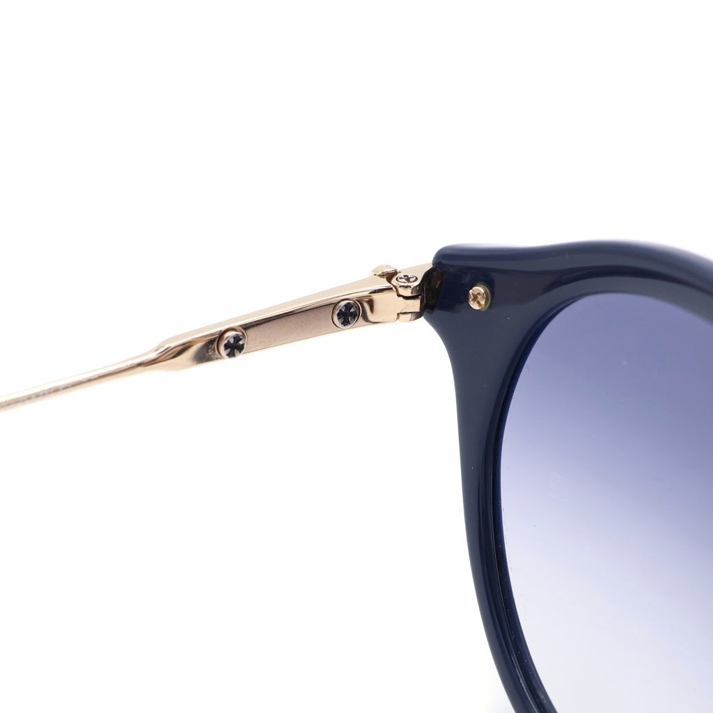 CHROME HEARTS(クロムハーツ) EVAGASABLELISTIC クロスモチーフテンプル ボストンシェイプ カラーレンズ アイウェア サングラス メガネ ネイビー/ゴールド