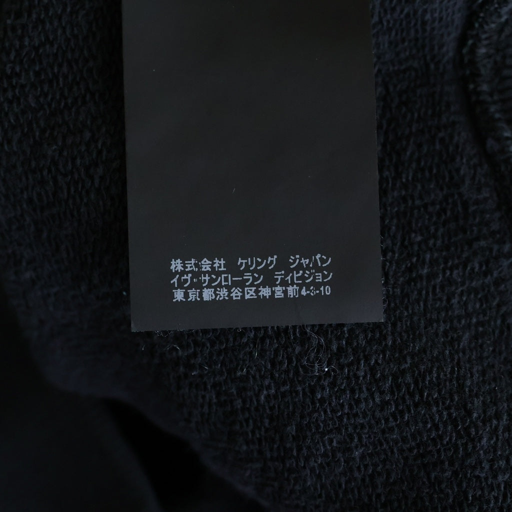 SAINT LAURENT PARIS(サンローランパリ) フロントロゴプリント クルーネック スウェット トレーナー ブラック レディース 538364 YB2YK