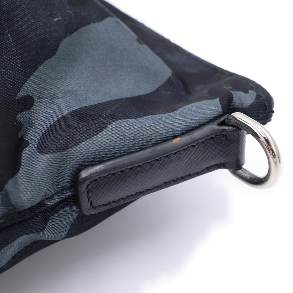 PRADA(プラダ) カモフラージュ ナイロン 2WAY トートバッグ ショルダーバッグ ネイビー 1BG189 レディース
