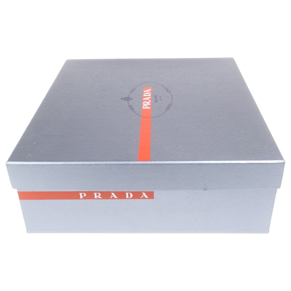 PRADA SPORT(プラダ スポーツ) レザー切替 カモ柄 レースアップ ミッドカットスニーカー ブラック/グレー レディース 3T5770