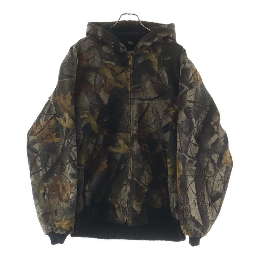 CARHARTT(カーハート) CAMOUFLAGE ACTIVE JACKET リアルツリーカモ ジップアップ キルティングフーデッドジャケット ブラウン J143CMO