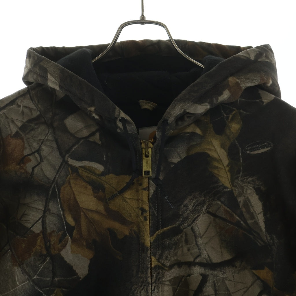 CARHARTT(カーハート) CAMOUFLAGE ACTIVE JACKET リアルツリーカモ ジップアップ キルティングフーデッドジャケット ブラウン J143CMO