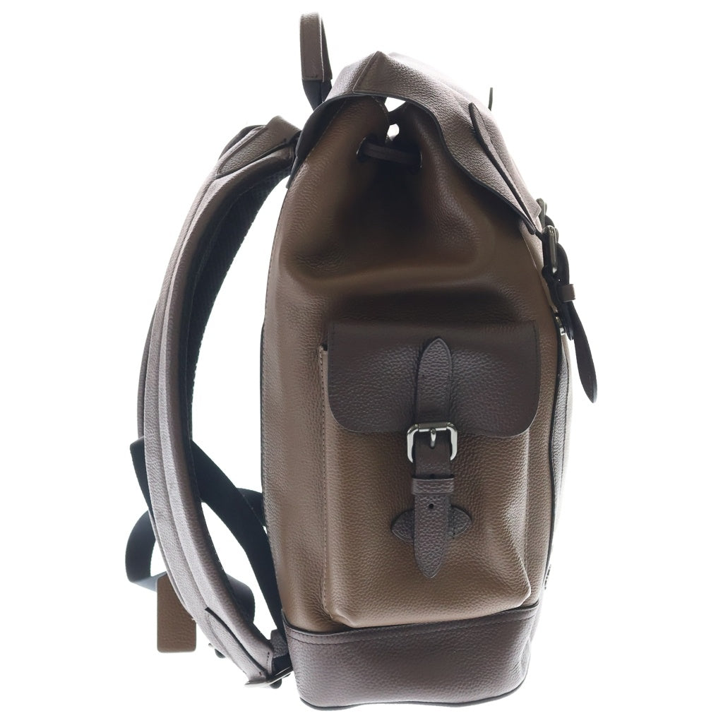豚娘さんお買い上げ。COACH ダークブラウン リュック 保存袋付き COACH(コーチ) HUDSON BACKPACK ハドソン レザー ダブルポケットバック