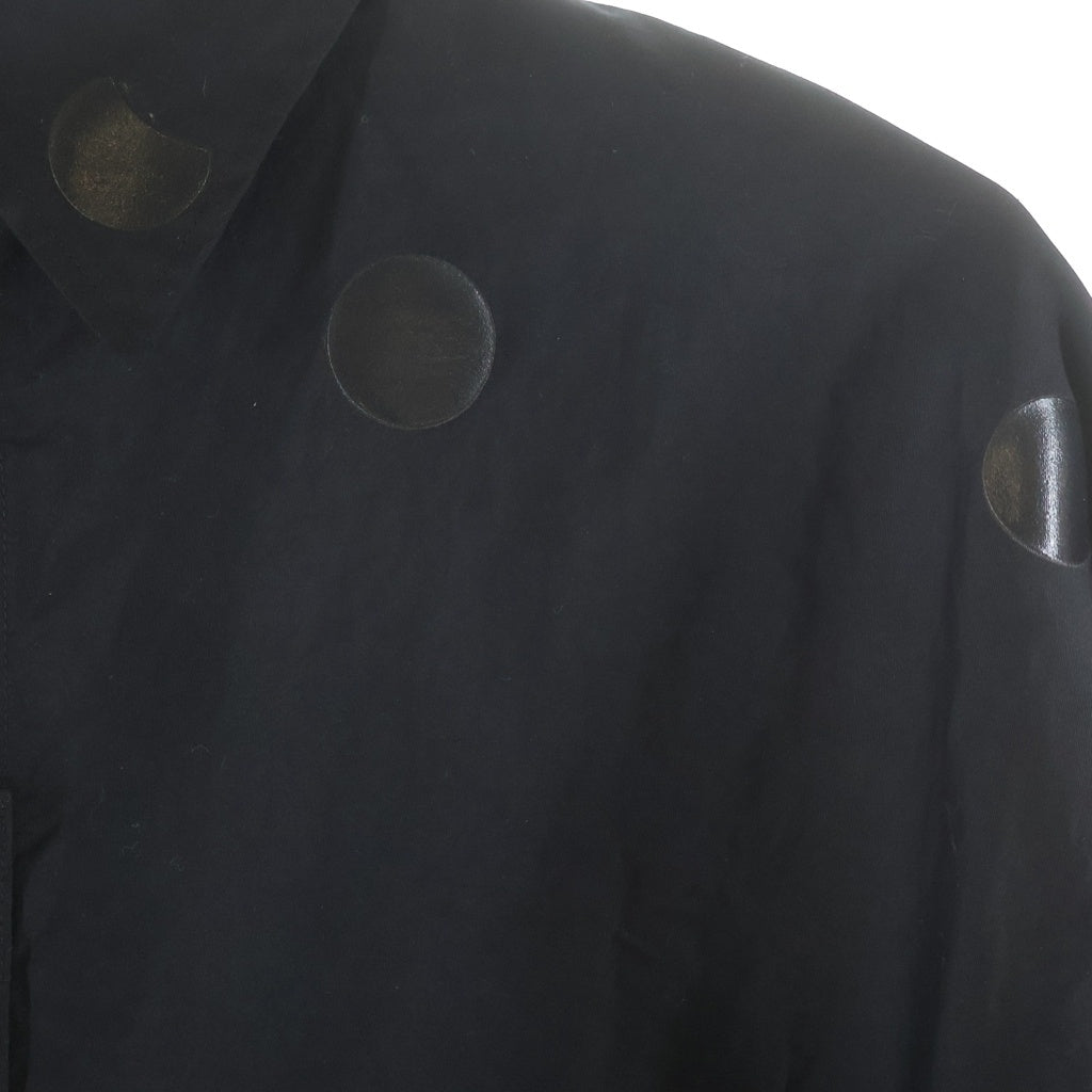 Y's(ワイズ) 100/2 BROAD DOT PIGMENT PRINT BLOUSE ブロード ドット ピグメント プリント ブラウス 半袖シャツ レディース ブラック YQ-B05-025