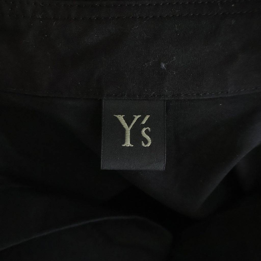 Y's(ワイズ) 100/2 BROAD DOT PIGMENT PRINT BLOUSE ブロード ドット ピグメント プリント ブラウス 半袖シャツ レディース ブラック YQ-B05-025