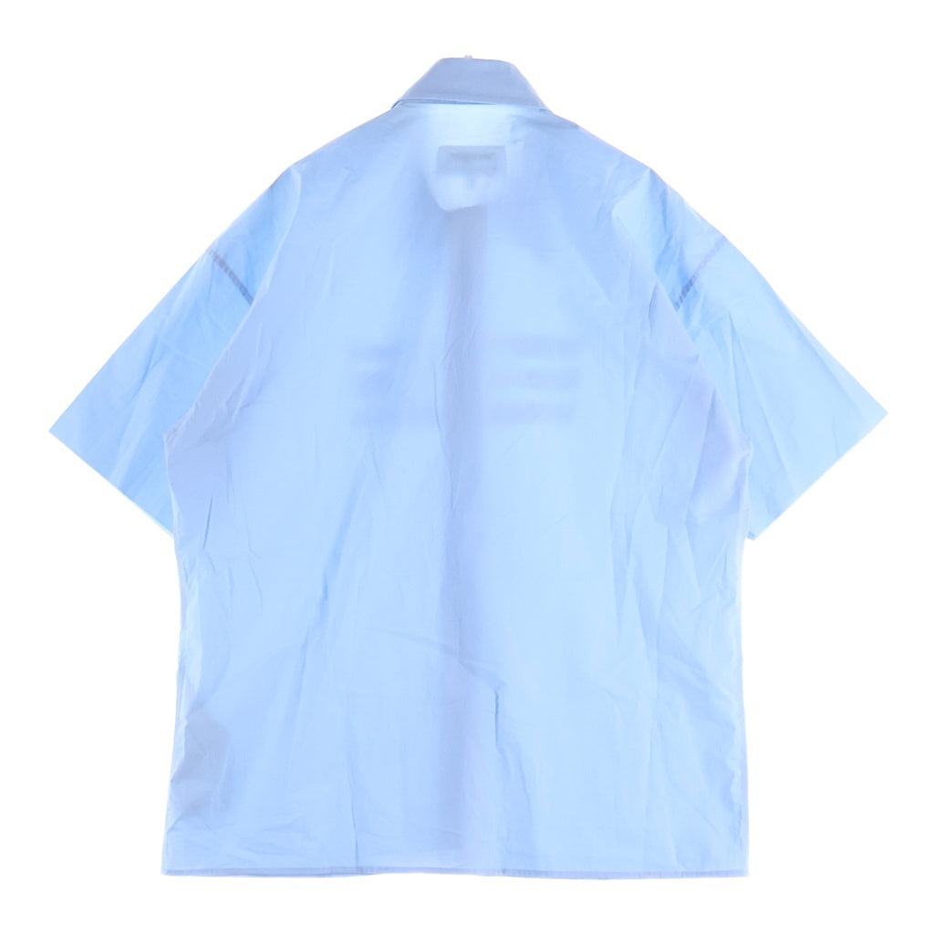 MM6 Maison Margiela(エムエムシックスメゾンマルジェラ) フロントロゴプリント コットン 半袖シャツ ブルー SH2DR0004