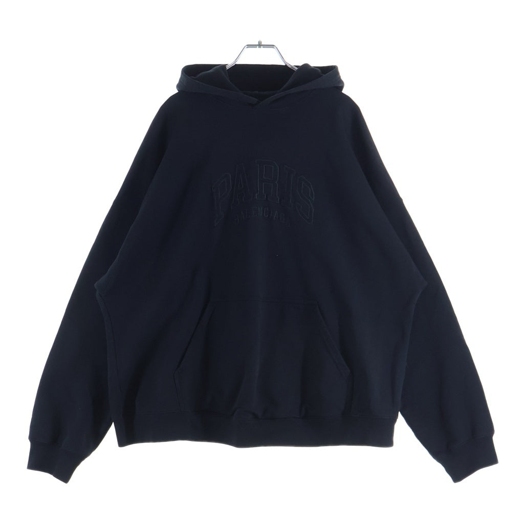 BALENCIAGA(バレンシアガ) 22SS Cities Paris Hoodie シティパリ プルオーバーフーディー パーカー ブラック 674986 TLVL8