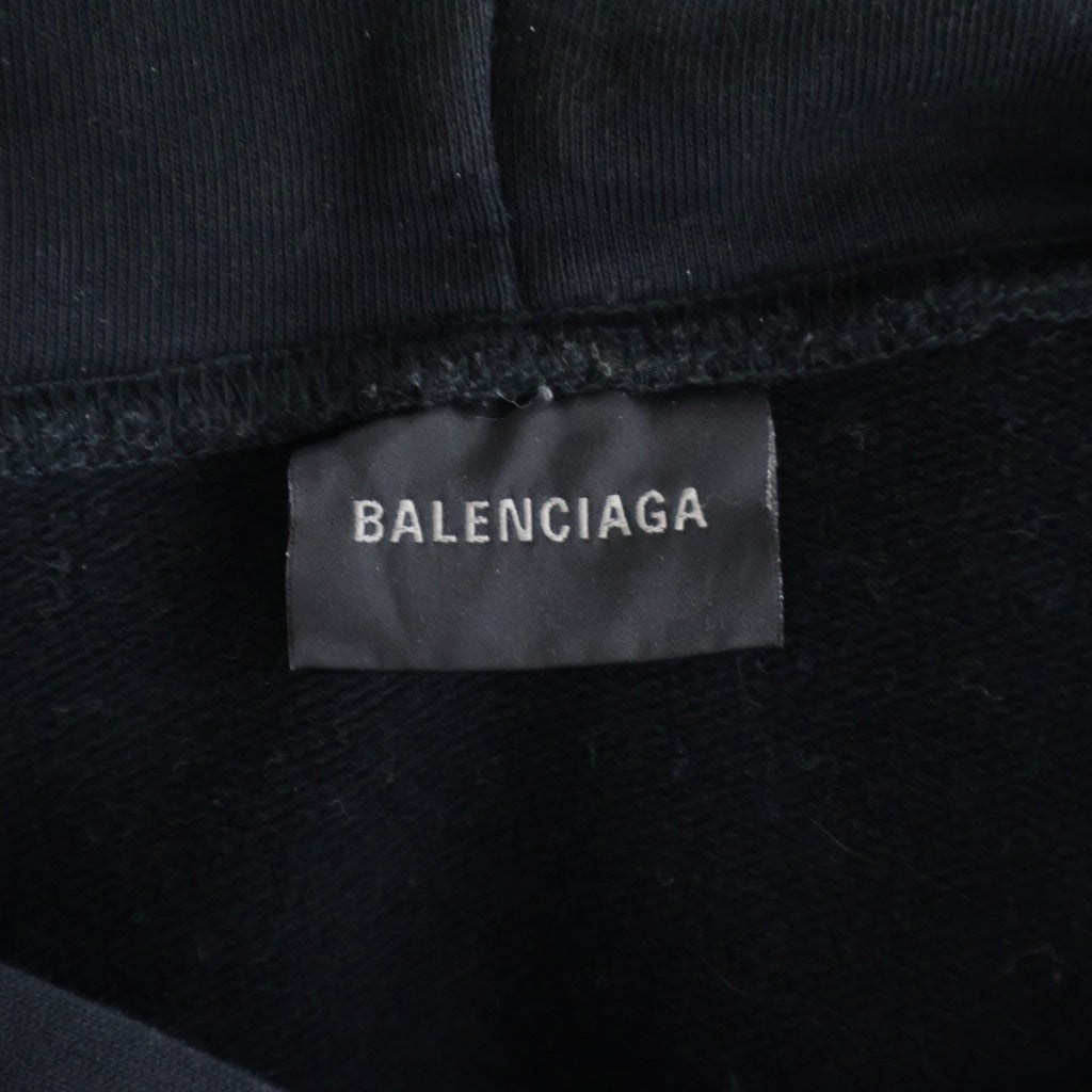 BALENCIAGA(バレンシアガ) 22SS Cities Paris Hoodie シティパリ プルオーバーフーディー パーカー ブラック 674986 TLVL8