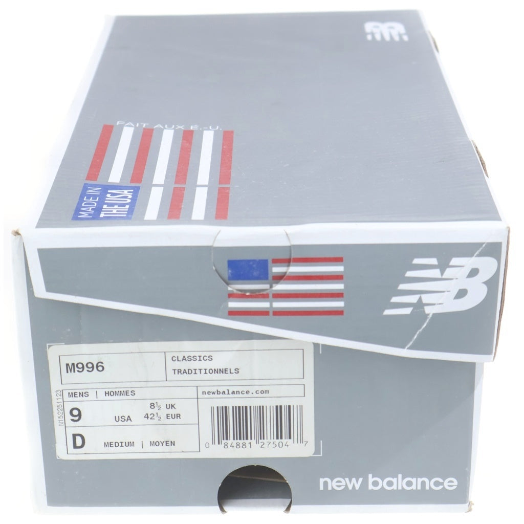 New Balance(ニューバランス) M996GY USA製 スウェード ローカットスニーカー グレー US9/27cm