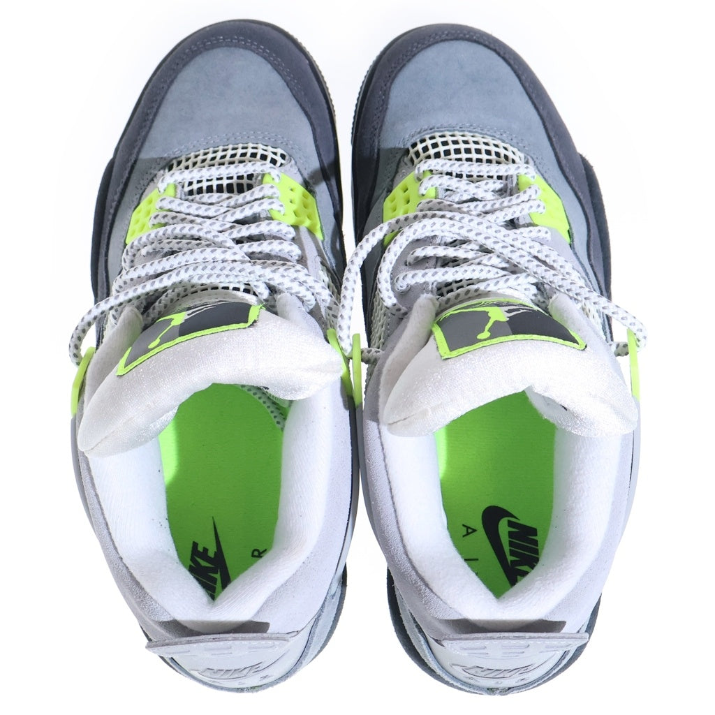 NIKE(ナイキ) AIR JORDAN 4 RETRO SE NEON エアジョーダン4 レトロ ネオン ハイカットスニーカー グレー US7/25cm CT5342-007