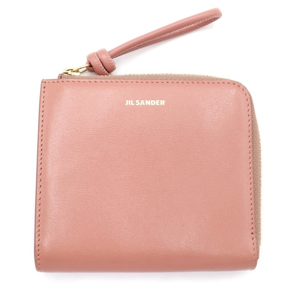 JIL SANDER(ジルサンダー) GIRO CREDIT CARD PURSE L字ジップ レザー クレジットカードパース ケース ピンク J07VL0004 レディース