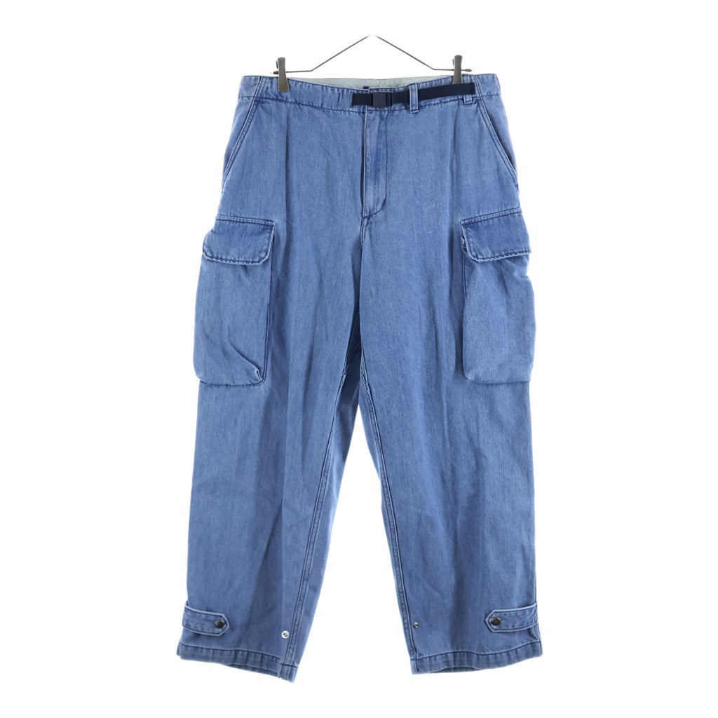 THE NORTH FACE PURPLE LABEL(ノースフェイスパープルレーベル) DENIM STROLL FIELD PANTS ストロールフィールド ワイドデニムカーゴパンツ インディゴ N25SC002